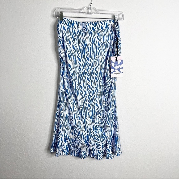 Diane Von Furstenberg X Target Skirt Women Large Midi Knit A Line Sea Twig B9 - Picture 2 of 9